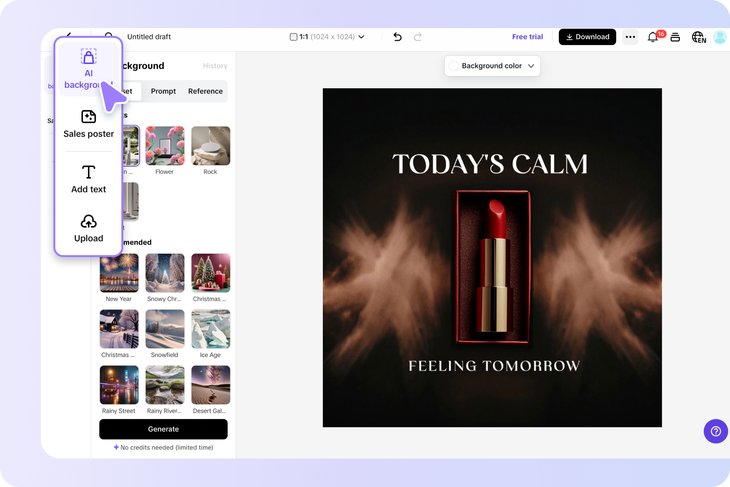 Hienosäädä ja viimeistele julisteesi